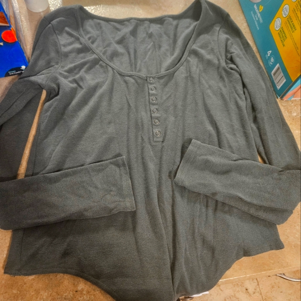 EUC Olive Green Bodysuit, XL
